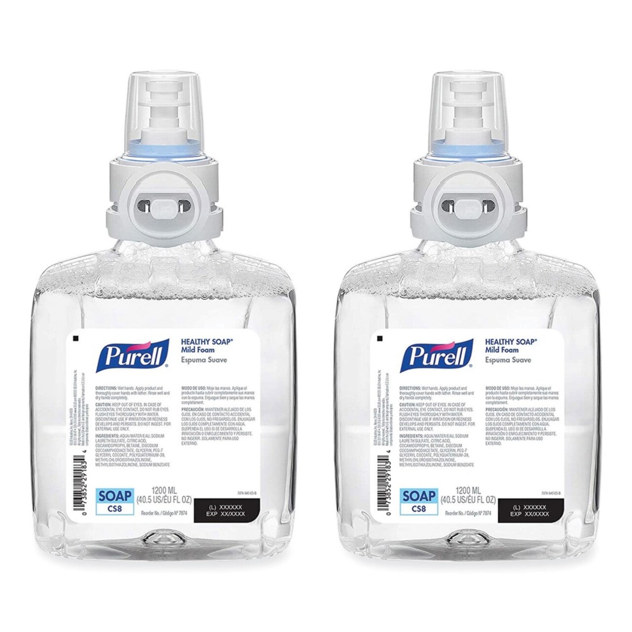 PURELL 1200 ml Fragrance-Free Professional HEALTHY SOAP Mild Foam for CS8 Dispensers (2/Carton)